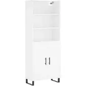 vidaXL Highboard Weiß 69,5x34x180 cm Holzwerkstoff