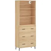 vidaXL Highboard Sonoma-Eiche 69,5x34x180 cm Holzwerkstoff
