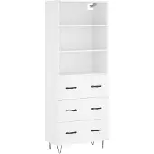 vidaXL Highboard Weiß 69,5x34x180 cm Holzwerkstoff
