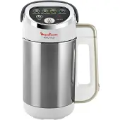 Moulinex Easy Soup LM841B, 3 l, Kesselstil, Edelstahl, Grau, Weiß, 40 min, Tasten, Schwarz