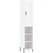 vidaXL Highboard Weiß 34,5x34x180 cm Holzwerkstoff