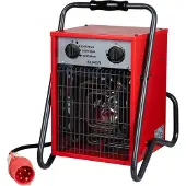 Eurom EK5001, Elektrischer Raumheizlüfter, IP24, Schwarz, Rot, Metall, 5000 W, 2500 W