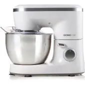 Domo DO9175KR, 4 l, Silber, Weiß, Drehregler, Edelstahl, 700 W, Teig, Mixen