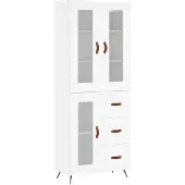 vidaXL Highboard Weiß 69,5x34x180 cm Holzwerkstoff