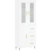 vidaXL Highboard Weiß 69,5x34x180 cm Holzwerkstoff