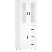 vidaXL Highboard Weiß 69,5x34x180 cm Holzwerkstoff
