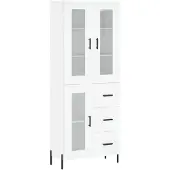 vidaXL Highboard Weiß 69,5x34x180 cm Holzwerkstoff