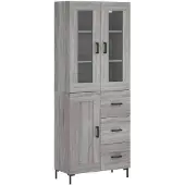 vidaXL Highboard Grau Sonoma 69,5x34x180 cm Holzwerkstoff