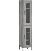 vidaXL Highboard Grau Sonoma 34,5x34x180 cm Holzwerkstoff