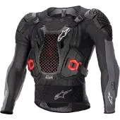 Alpinestars Bionic Plus V2 Protektorenjacke Schwarz Anthrazit Rot Größe 2XL