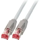 EFB Elektronik K8210GR.15 RJ45 Patchkabel S/FTP, Cat.6A, TM21, Leoni-Kerpen F6-90 S/F, 15, 0m, grau K8210GR15