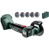 Metabo DC-Winkelschleifer CC 18 LTX BL ohne Akku und Ladegerät + MetaBox-Koffer + 5 Scheiben (2 Flexiarapid Metall + 2 Flexiarapid Universal + 1 Combinator-Scheibe) - 600349840