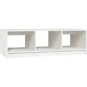 vidaXL Couchtisch Weiß 110x50x34 cm Massivholz Kiefer