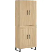 vidaXL Highboard Sonoma-Eiche 69,5x34x180 cm Holzwerkstoff