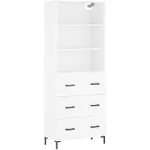 vidaXL Highboard Weiß 69,5x34x180 cm Holzwerkstoff
