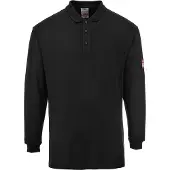 Portwest FR10 Flammhemmendes, antistatisches Langarm Poloshirt Black Gr. M