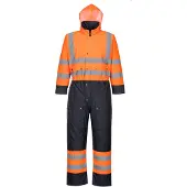 Portwest Hochsichtbare gesteppte Overall mit Kontrastfarben Farbe: Gelb/Schwarz Größe 5XL -