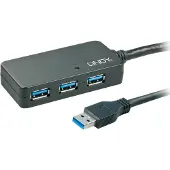 Lindy 43159, USB 3.2 Gen 1 (3.1 Gen 1) Type-A, USB 3.2 Gen 1 (3.1 Gen 1) Type-A, 5000 Mbit/s, Schwarz, Kunststoff, Rundkabel