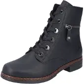 Rieker Schnürstiefeletten Damen Kunstleder Schwarz Größe: 36