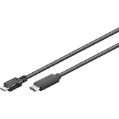 Goobay 67895, 0,2 m, Micro-USB B, USB C, USB 2.0, 0,48 Gbit/s, Schwarz