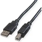 Secomp ROLINE GREEN USB 2.0 Kabel, Typ A-B, schwarz, 1,8 m