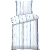 Dyckhoff Weichfrottier Bettwäsche 'Lola' Blau 135 x 200 cm + 80 x 80 cm