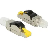 DeLOCK 86285, RJ45, Schwarz, Silber, Transparent, Gelb, Zink, 18,4 mm, 62,2 mm, 13,8 mm