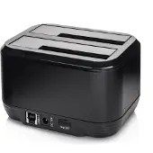 LC-Power LC-DOCK-U3-III - HDD-Dockingstation mit Klon-Funktion, Ein/Aus-Schalter Schächte: 2 - 2,5" / 3,5" gemeinsam genutzt (6,4 cm/8,9 cm gemeinsam genutzt)