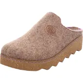 Rohde Pantoffel "Foggia-D", Damen, Gr. 41, Filz, beige (natur), meliert, Schuhe Pantoffel, Hausschuh, Clog, zweifarbiger Homeslipper mit Profilsohle, Topseller