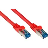 Alcasa Patchkabel Cat 6A S/FTP 7,5m rot Rastnasenschutz halogenfrei