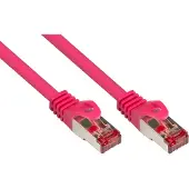 Alcasa Cat 6 Patchkabel RNS, S/FTP PiMF, 0,25m, magenta, PVC, AWG27