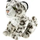 Heunec Kuscheltier "Endangered, Schneeleopard 22 cm", grau (hellgrau, braun), Plüschfiguren, KinderH:22cm, Polyester, gefleckt, Kuscheltier, H:22cm