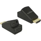 DeLOCK 65895, HDMI A, VGA & 3.5 mm Audio, Schwarz