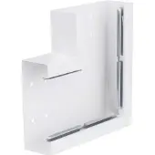 Hager BRS651705B9016 Flachwinkel aus Grundprofil BRS 66x170mm Oberteil 120mm Stahlblech verkehrsweiß