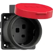 Pce 1325-0r Schutzkontaktsteckdose Schweizer Standard T25 16A IP55 (rot) 13250r