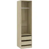 vidaXL Kleiderschrank mit Schubladen Sonoma-Eiche 50x50x200 cm