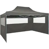 vidaXL Faltzelt mit 3 Wänden 431x291x315 cm Anthrazit
