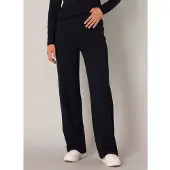 Base Level Treggings "Yarah", Damen, Gr. 38, Länge 32, blau (dunkelblau), Web, Obermaterial: 97% Polyester, 3% Elasthan, unifarben, loose fit lang, Hosen Treggings, mit elastischem Bund