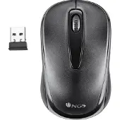 NGS EASY GAMMA, Beidhändig, Optisch, RF Wireless, 1200 DPI, Schwarz