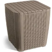 Allibert Keter Garten-Beistelltisch Luzon Rattan-Optik Flach Cappuccino-Braun
