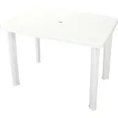 vidaXL Gartentisch Weiß 101 x 68 x 72 cm Kunststoff