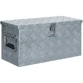 vidaXL Aluminiumkiste 61,5 x 26,5 x 30 cm Silbern