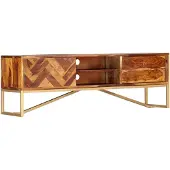 vidaXL TV-Schrank 140x30x45 cm Massivholz Akazie