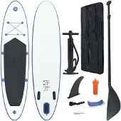vidaXL SUP-Board Aufblasbar Blau und Weiß