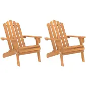 vidaXL Adirondack-Gartenstühle 2 Stk. Massivholz Akazie