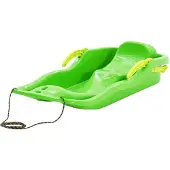 vidaXL Schlitten mit Bremsen Grün 87x40x18 cm Polypropylen