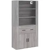 vidaXL Highboard Grau Sonoma Holzwerkstoff