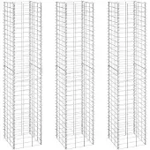 vidaXL Gabionen-Hochbeete 3 Stk. 30x30x150 cm Eisen