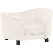 vidaXL Hundesofa Creme 69x49x40 cm Plüsch