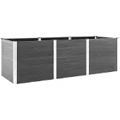 vidaXL Hochbeet Grau 300x50x91 cm WPC